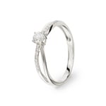 0.25 Karat Diamantring 750/18 K Weissgold