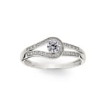 0.25 Karat Diamantring 750/18 K Weissgold - RI-73360-WG