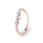 0.25 Karat Trilogie Diamantring 750/18 K Roségold
