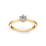 0.25ct diamant bague solitaire or jaune 750/18 ct - RI-07260-GG