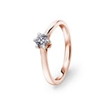 0.25ct diamant bague solitaire or rosé 750/18 ct
