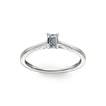 0.25ct bague solitaire émeraude or gris 750/18 ct - RI-01688-WG