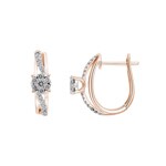 0.26ct Diamond Hoop Earrings 750/18 K Rose Gold