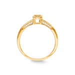 0.26ct Diamond Engagement Ring 750/18 K Yellow Gold - RI-69625-GG