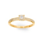 0.26ct Diamond Engagement Ring 750/18 K Yellow Gold - RI-69625-GG