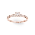 0.26ct Diamond Engagement Ring 750/18 K Rose Gold - RI-69625-RG