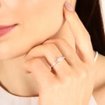 0.26ct Diamond Engagement Ring 750/18 K Rose Gold - RI-69625-RG