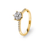 0.26 Karat Diamantring 750/18 K Gelbgold