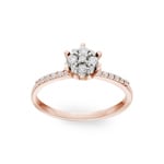 0.26ct Diamond Cluster Ring 750/18 K Rose Gold - RI-17478-RG