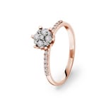 0.26 Karat Diamantring 750/18 K Roségold