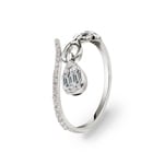 0.26 carats diamants bague or gris 750/18 ct