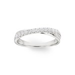 0.26 carats diamants bague or gris 750/18 ct - RI-69902-WG