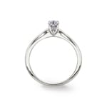 0.26ct diamants bague solitaire or gris 750/18 ct - RI-01587-WG