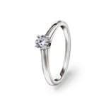0.26ct diamants bague solitaire or gris 750/18 ct