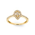 0.27 carats diamants bague or jaune 750/18 ct - RI-15119-GG