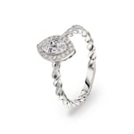 0.27 Karat Diamantring 750/18 K Weissgold