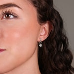 0.29ct Diamond Drop Earrings 750/18 K White Gold - OR-12083-WG