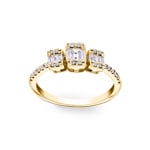 0.29 Karat Trilogie Diamantring 750/18 K Gelbgold - RI-103678-GG