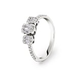0.29 Karat Trilogie Diamantring 750/18 K Weissgold