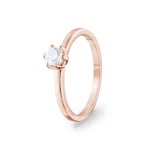 0.30 Karat Diamant Verlobungsring 750/18 K Roségold, 6-Griff