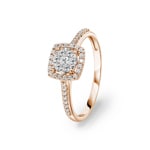 0.30 Karat Diamantring 750/18 K Roségold