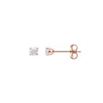 0.30ct Diamond Solitaire Stud Earrings 750/18 K Rose Gold, 4 Prongs