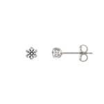 0.30 Karat Solitär Diamantohrstecker 750/18 K Weissgold, 6-Griff