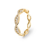 0.31 Karat Diamantring 750/18 K Gelbgold