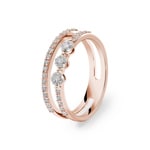 0.31 Karat Diamantring 750/18 K Roségold
