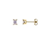0.32ct Diamond Stud Earrings 750/18 K Yellow Gold