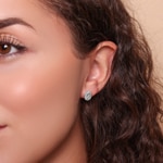 0.32 carats diamants clous d'oreilles or gris 750/18 ct - OR-15119-WG