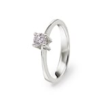 0.32ct Diamant Solitärring 750/18 K Weissgold Ø 55 - PYZ38200
