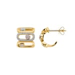 0.33ct Diamond Hoop Earrings 750/18 K Yellow Gold