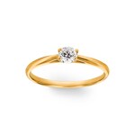 0.33ct Diamond Solitaire Ring 750/18 K Yellow Gold Ø 54 - R4145FMGYN614