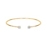 0.33ct Diamond Bangle open 750/18 K Yellow Gold