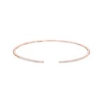 0.33 carats diamants bracelet jonc ouvert or rosé 750/18 ct