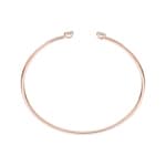 0.33ct Diamond Bangle open 750/18 K Rose Gold - AR-69838-RG