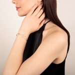 0.33ct Diamond Bangle open 750/18 K Rose Gold - AR-69838-RG