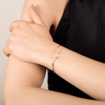 0.33ct Diamond Bangle open 750/18 K Rose Gold - AR-69838-RG