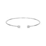 0.33ct Diamond Bangle open 750/18 K White Gold