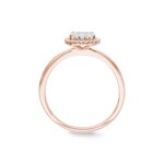 0.33 Karat Diamanten Halo Ring 750/18 K Roségold - RI-69644-RG