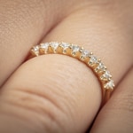 0.33ct Diamond Eternity Ring 750/18 K Yellow Gold - RI-69327-GG
