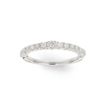 0.33 carats diamants bague mémoire or gris 750/18 ct - RI-69856-WG
