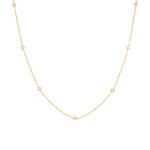 0.33 Karat Diamantencollier 750/18 K Gelbgold