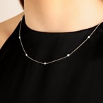 0.33 carats diamants collier or gris 750/18 ct - KE-69477-WG