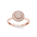 0.33 Karat Diamantring 750/18 K Roségold - RI-17484-RG