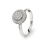 0.33 carats diamants bague or gris 750/18 ct