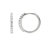 0.34 Karat Diamant-Kreolen 750/18 K Weissgold