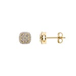 0.34 carats diamants clous d'oreilles or jaune 750/18 ct