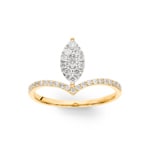 0.34ct Diamond Ring 750/18 K Yellow Gold - RI-70000-GG